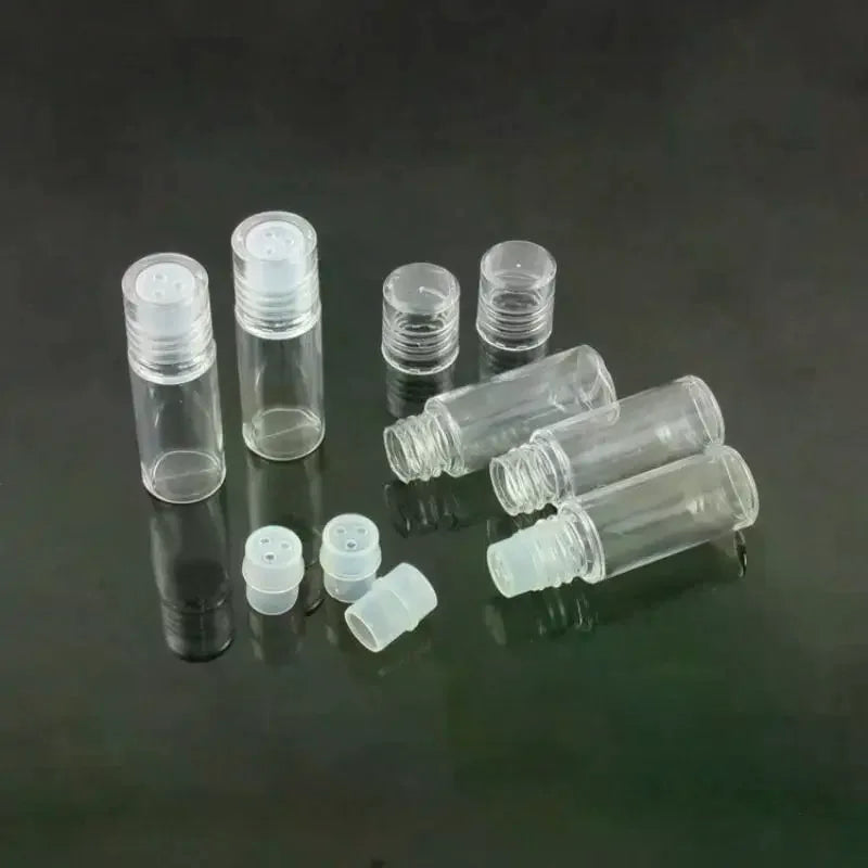 5Pcs Mini Clear 3ml Empty Loose Powder Container Plastic Bottle With 3-hole Plug Sifter Refillable For Eye Shadow Cosmetic Peaceful Pleasures Health and Wellness