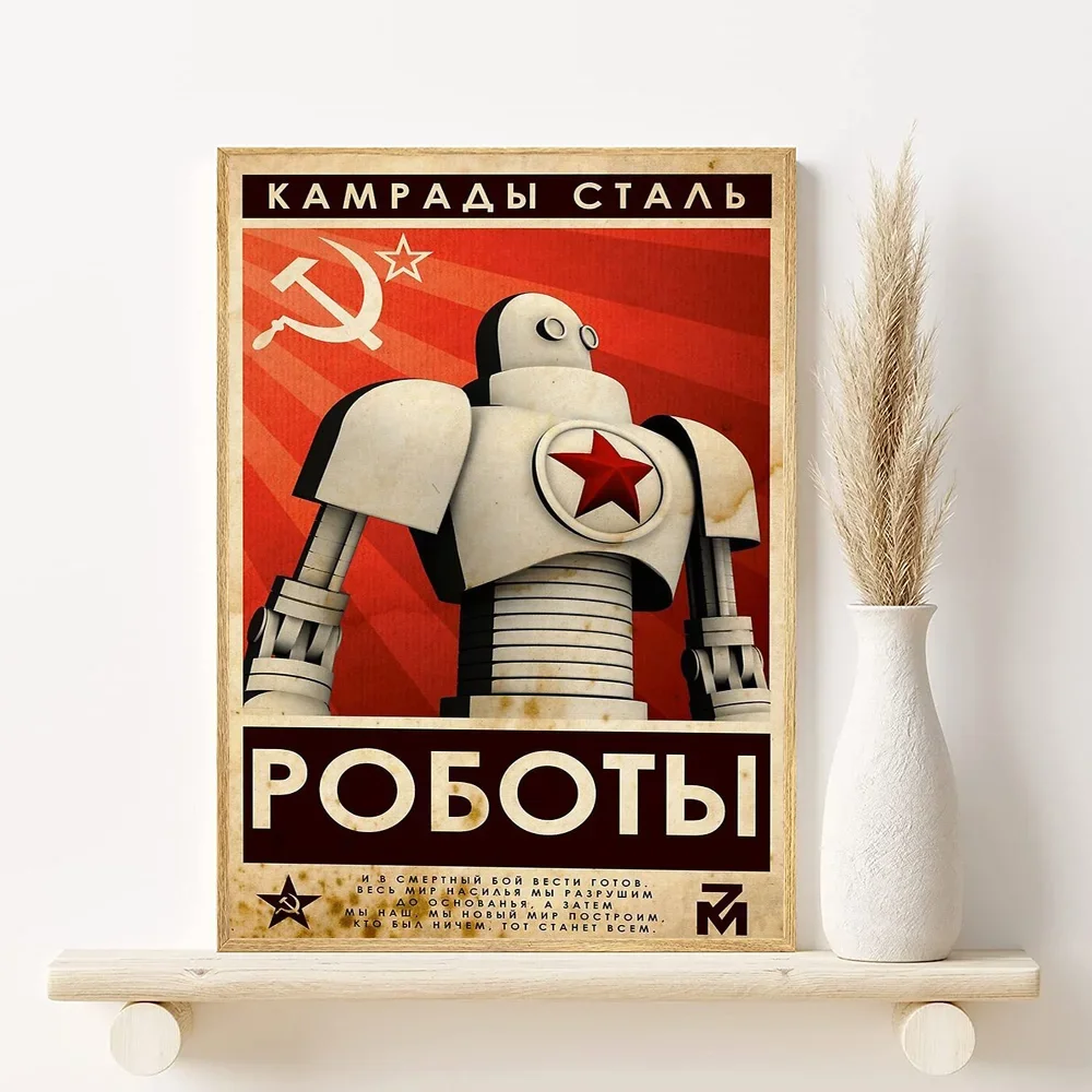 happy time Soviet Russia Communism Poster Minimalist Aesthetics Print Canvas Painting for Living Room Modern Home Decor Peaceful Pleasures Health and Wellness z4 50x70cm Unframed