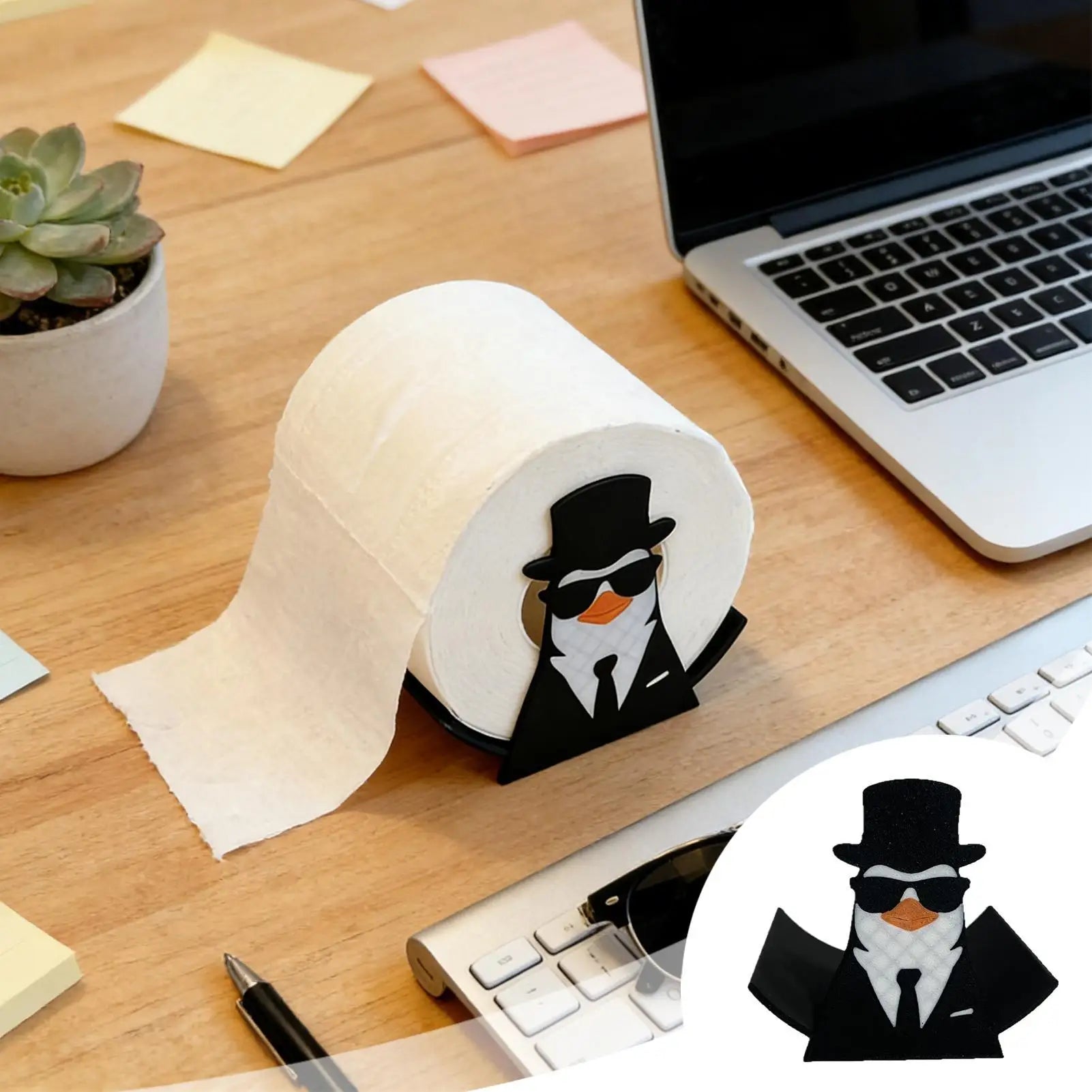Cute Penguin Toilet Paper Holder | Freestanding Tissue Stand Toilet Paper Holder Peaceful Pleasures Health and Wellness