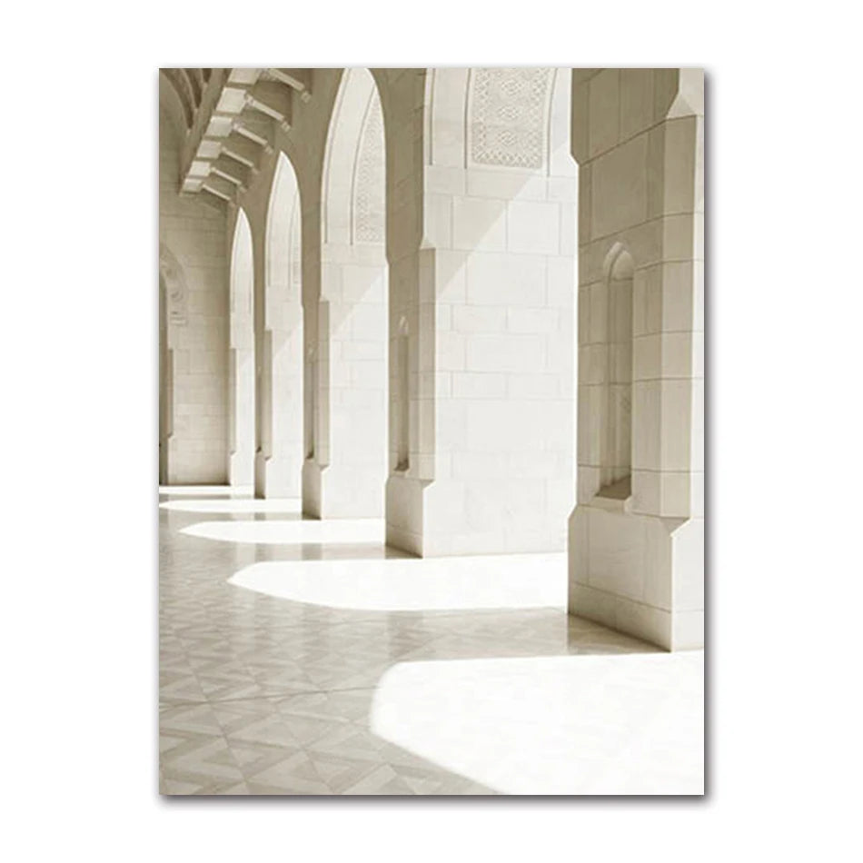 Islamic Mosque Morocco Door Canvas Wall Art | Bohemian Print