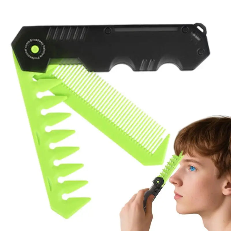 2-in-1 Portable Folding Comb – Wide Tooth & Beard Styling