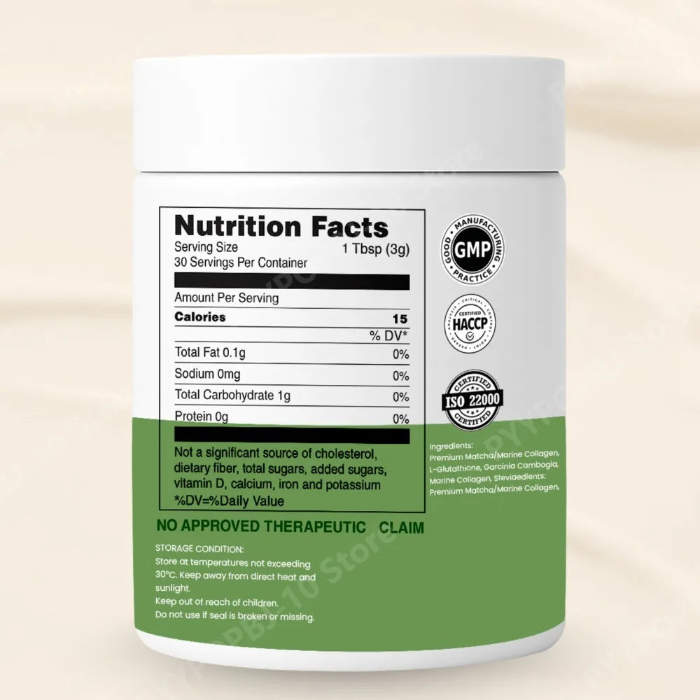 Matcha Collagen Powder | Organic Green Tea | Hair Skin Nails 90g