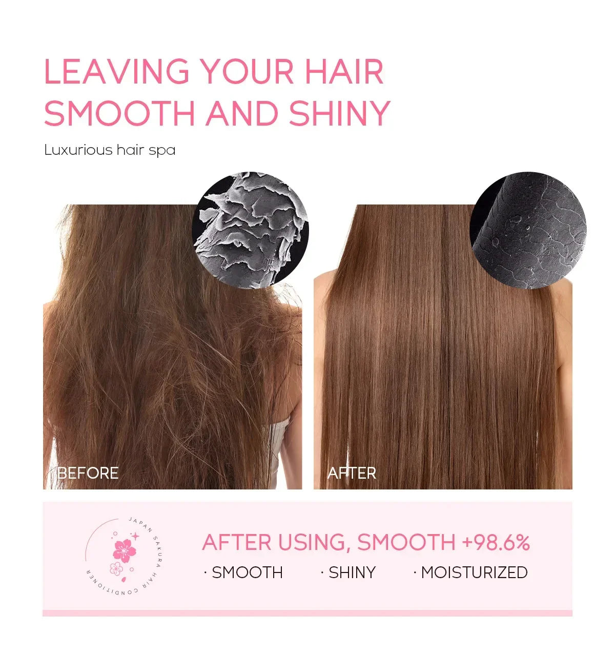 LAIKOU Sakura Shampoo & Hair Conditioner – Repair, Smooth & Nourish Peaceful Pleasures Health and Wellness