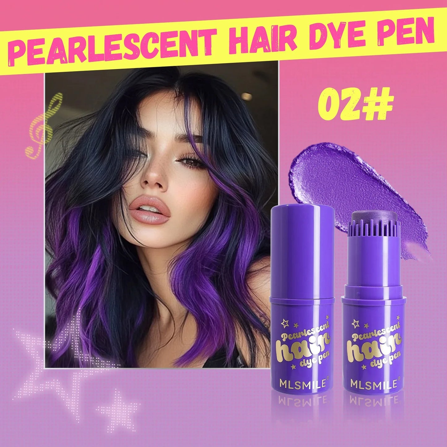 6-Color Pearl Shimmer Temporary Hair Chalk Stick | Party & Cosplay