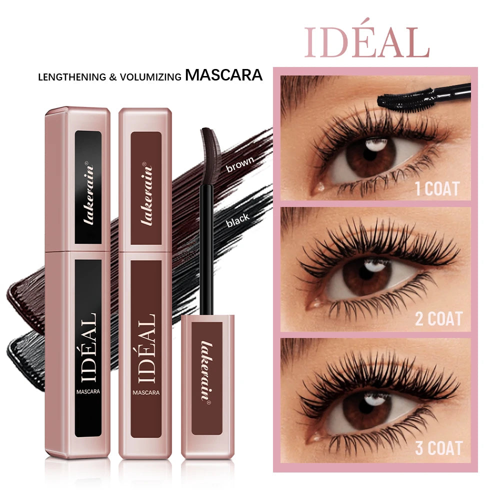 Super Waterproof Mascara 4D Mascara Thick Long Smudge-proof Plump Encrypted Long-lasting Curling Large Eye Makeup Makeup Peaceful Pleasures Health and Wellness