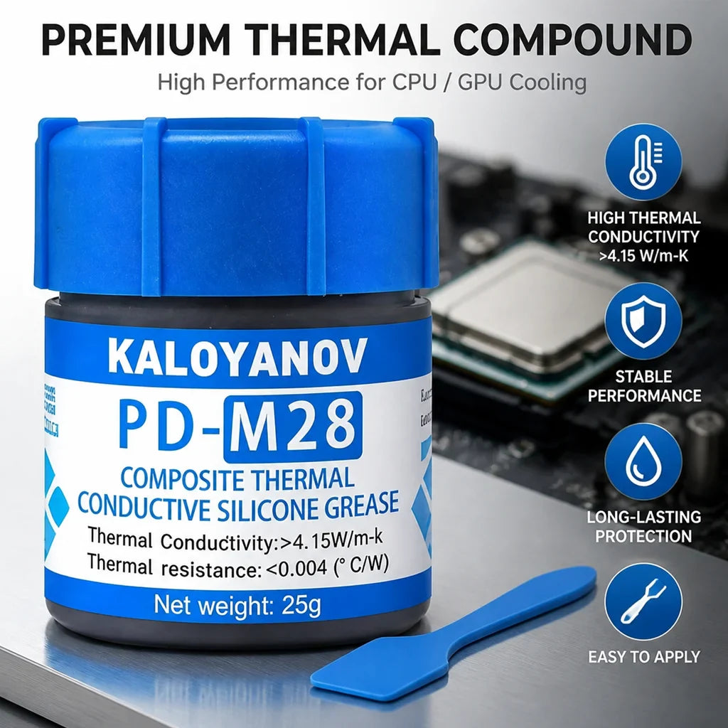 25g CPU GPU Thermal Paste – High Conductivity Compound & Scraper