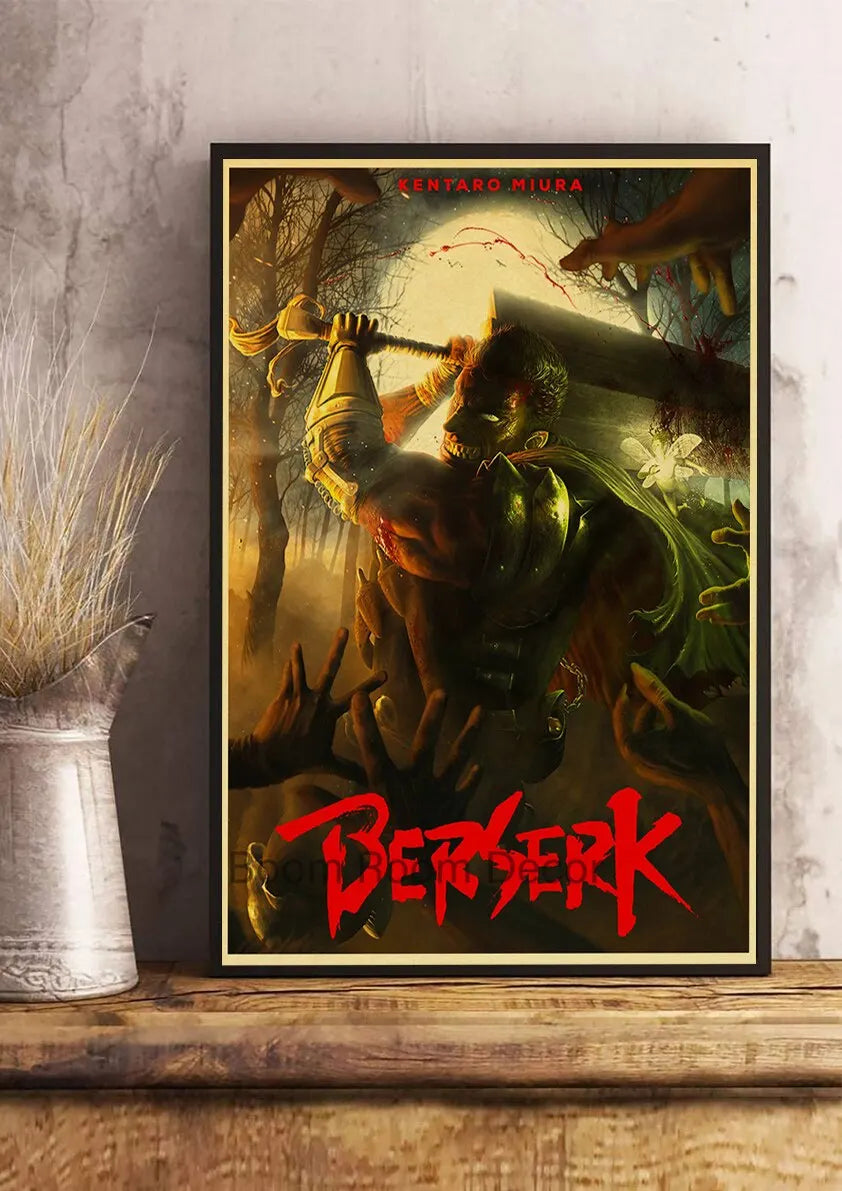 Berserk Anime Canvas Wall Art Retro Poster | Home Décor