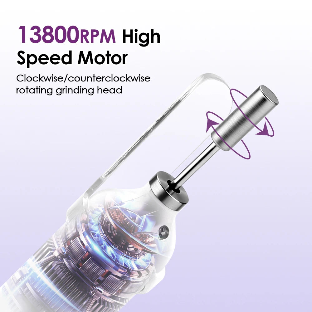 Electric Nail Drill Machine with UV Lamp Drill Off Gel Manicure Nail Polisher Set with Drill Bits Sanding Bands Nail Supplies Peaceful Pleasures Health and Wellness