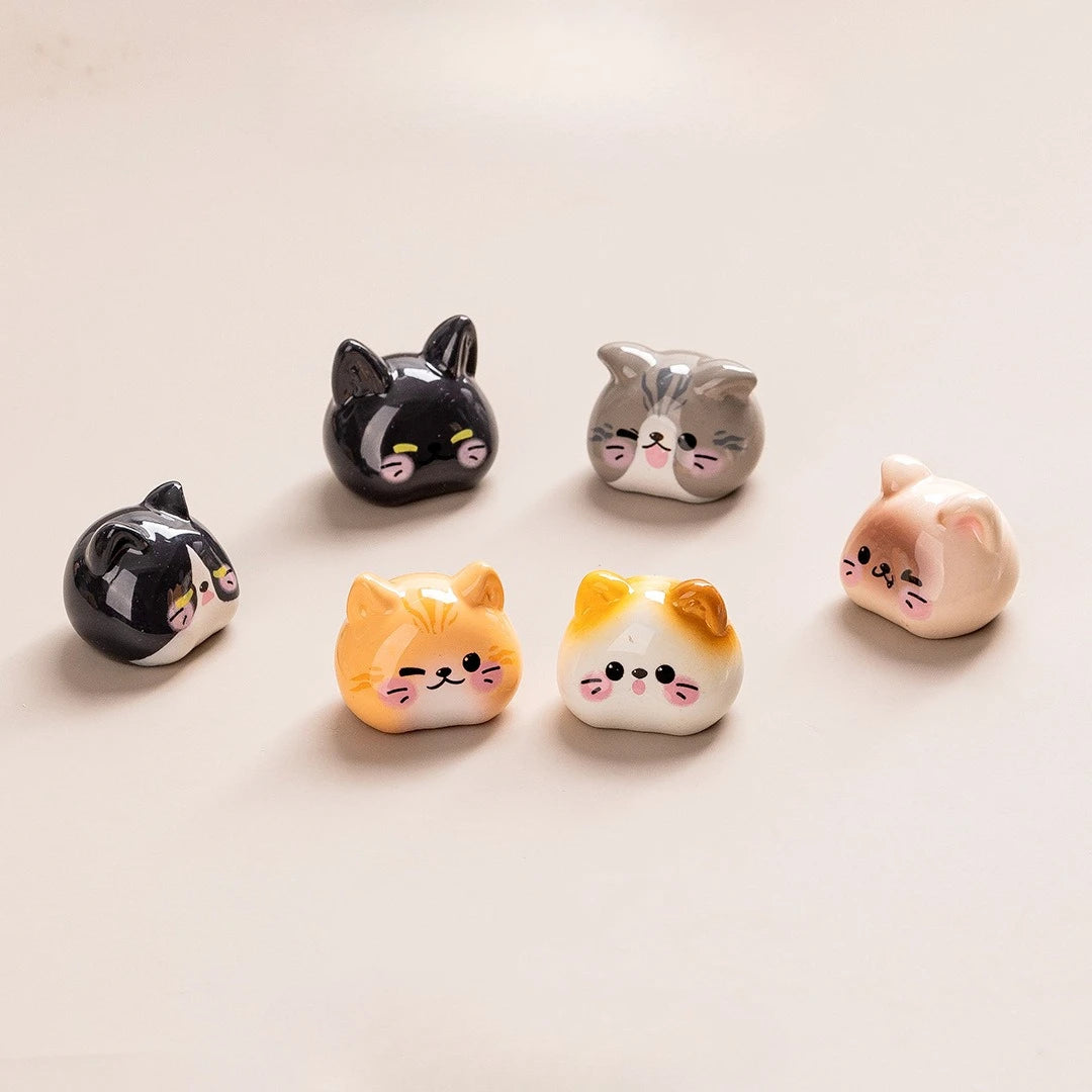 Resin Kawaii Cat Statue Home Decor Crafts Room Wedding Gifts Decoration Doll for Girls Mothers Day Gift Fairy Garden Home Decor Peaceful Pleasures Health and Wellness
