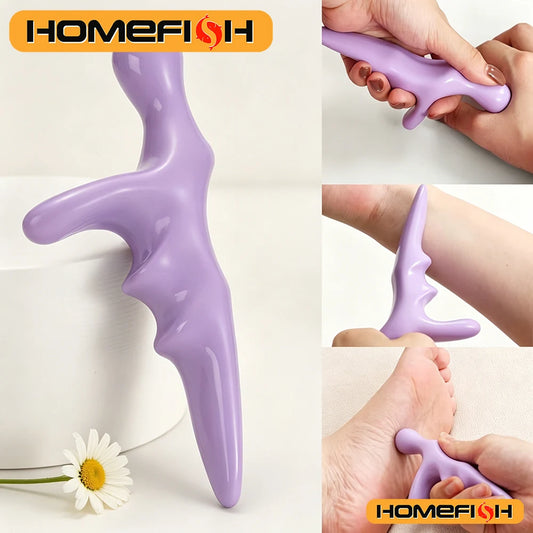 T Acupressure Massager Thumb Finger Press Trigger Point Relief Fatigue Manual Relaxed Whole Body Deep HandHeld Reflexology Tool Peaceful Pleasures Health and Wellness