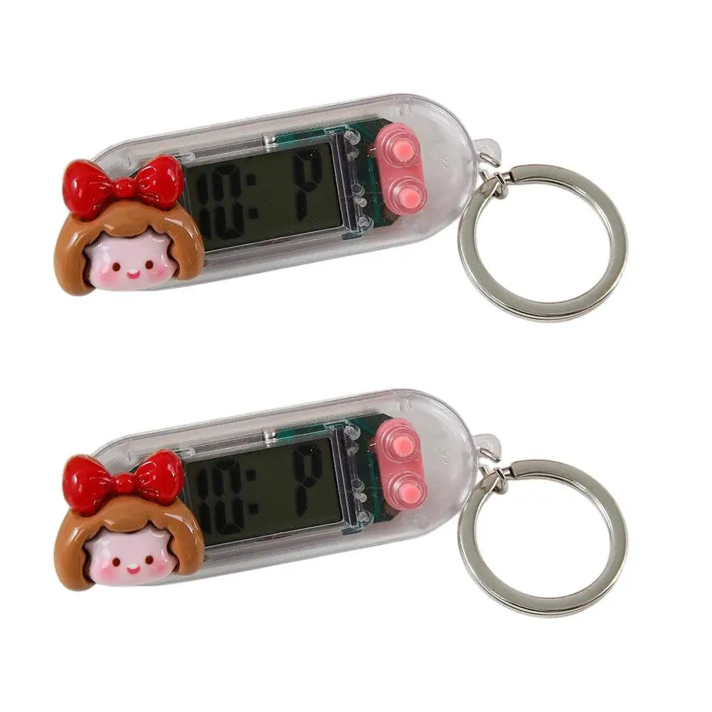 Cute Cartoon Keychain Digital Watch | Mini Silent Stopwatch