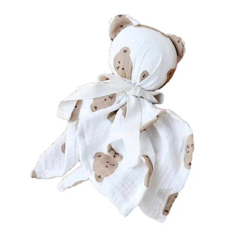 Baby Soothing Blanket with Animal Charm | Soft Cotton Comfort Towel