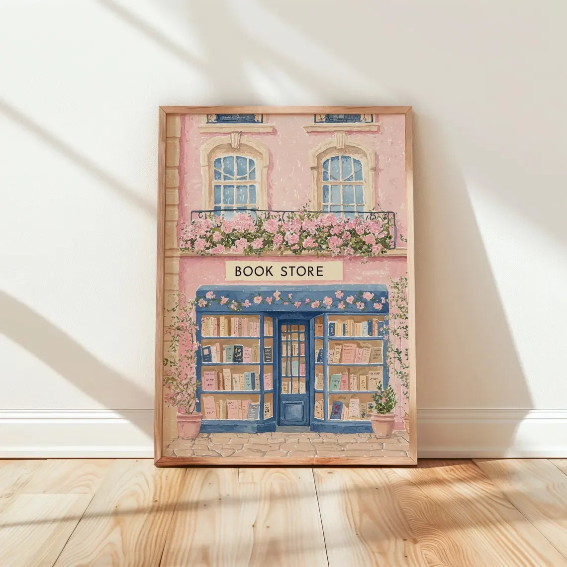 Bookstore Art Print, Cozy Bookshop Illustration, Library Wall Decor, Gift for Book Lover, Reading Nook Poster, Home Office Liter Peaceful Pleasures Health and Wellness WS10153-7 30x40cm Unframed