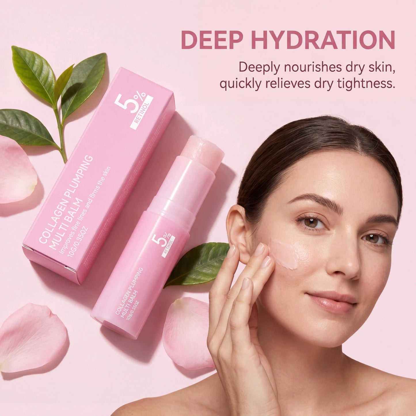 5% Retinol Collagen Plumping Multi Balm All-In-One Moisturizer Lasting Glowing Enhance Skin Elasticity Anti Wrinkle Balm Stick Peaceful Pleasures Health and Wellness