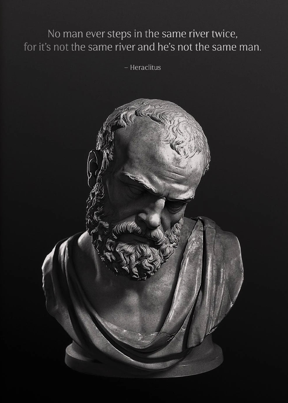 Alexander the Great Quote Motivational Wall Art Spartan Warrior Canvas Ancient Greek Poster Bronze Statue Sculpture Room Decor Peaceful Pleasures Health and Wellness 7 50x70cm Unframed