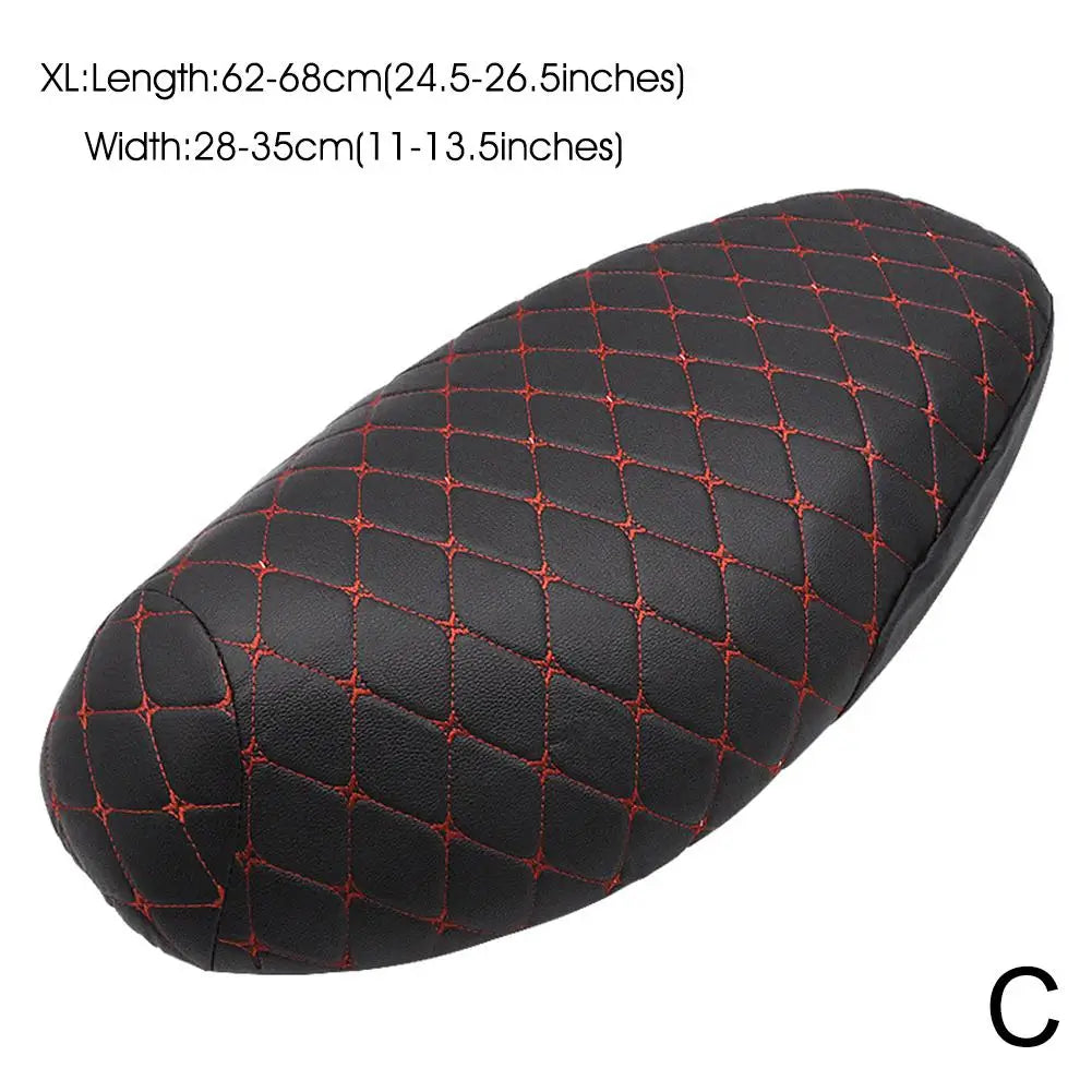 PU Leather Motorcycle Seat Cover Seat Motor Waterproof Scooter Seats Cushion Sunproof Pad Cushion Seat Cover Peaceful Pleasures Health and Wellness C Other Four Seasons