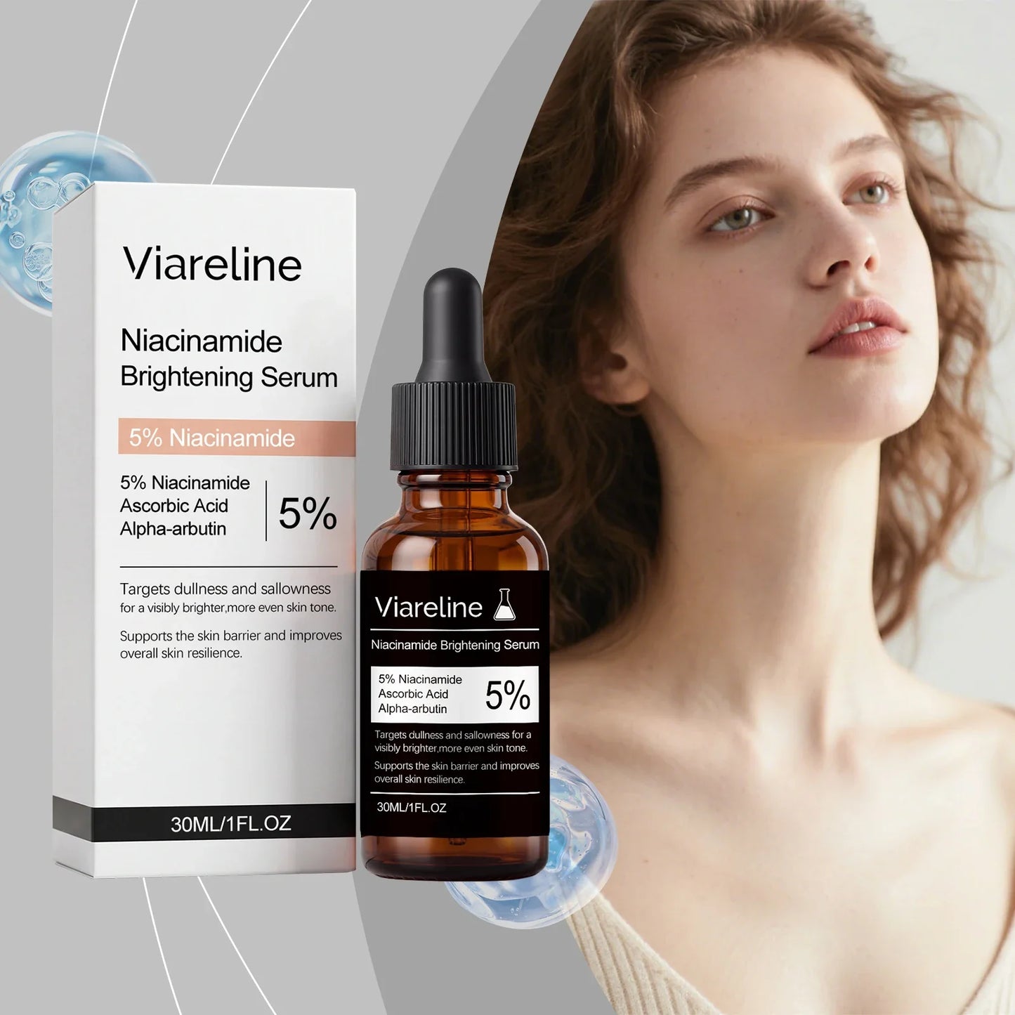 Viareline 5% Niacinamide Serum – Fade Dark Spots & Brighten