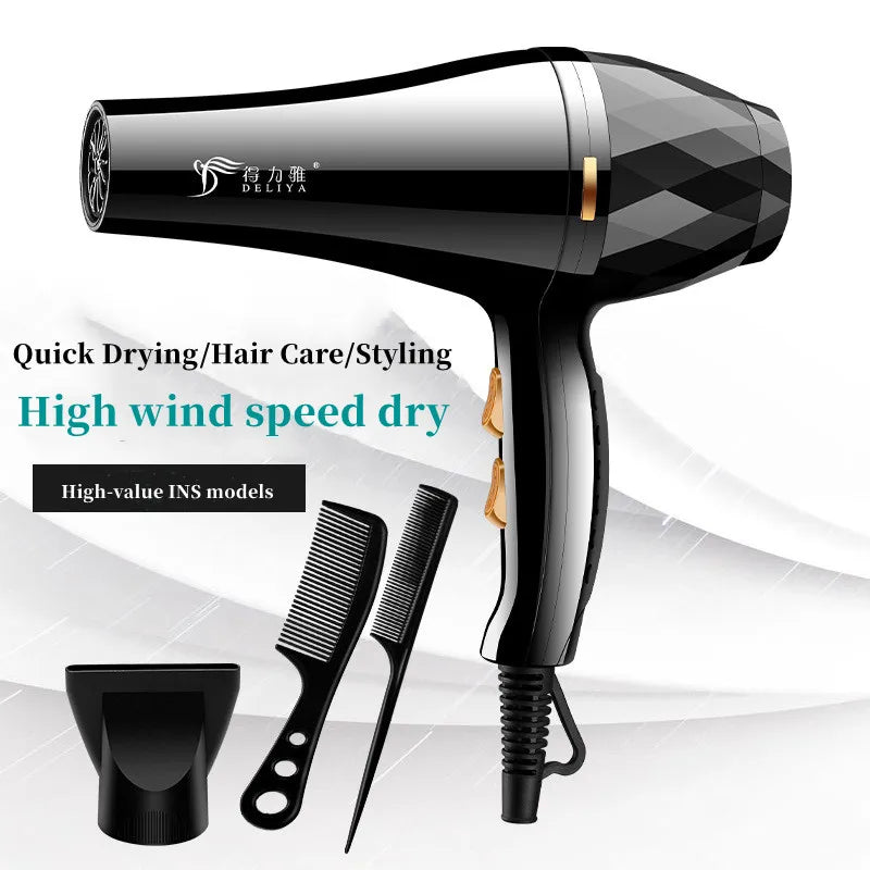 New Generation High-Speed Hair Dryer 2400W High-Power Blue Light Negative Ion Ultra Silent Recommended For Home Hair Salons Peaceful Pleasures Health and Wellness J-1200W US