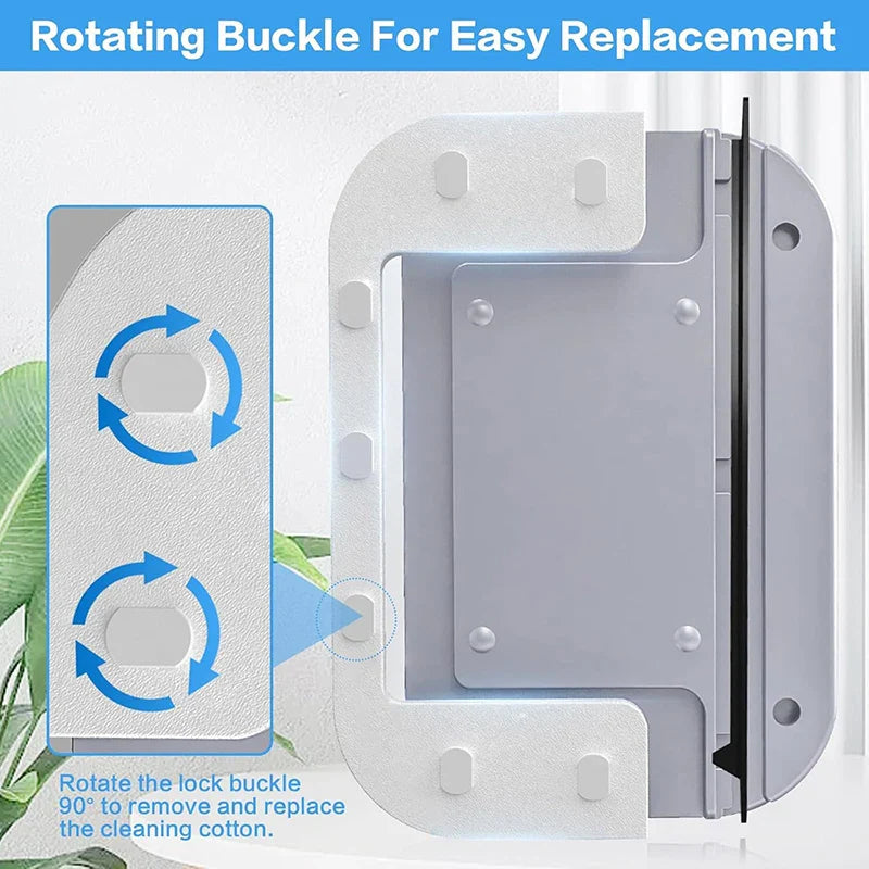 Adjustable Magnetic Window Wiper – High-Rise & Car Glass Cleaner