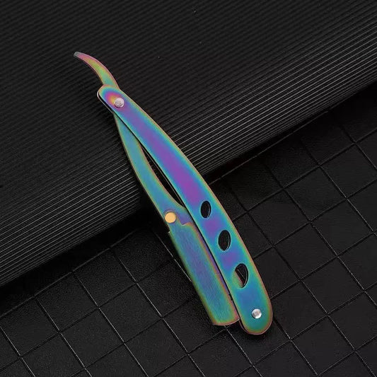 Foldable Straight Razor – Men's Manual Barber Shaving Tool Straight Razor Peaceful Pleasures Health and Wellness Gradient