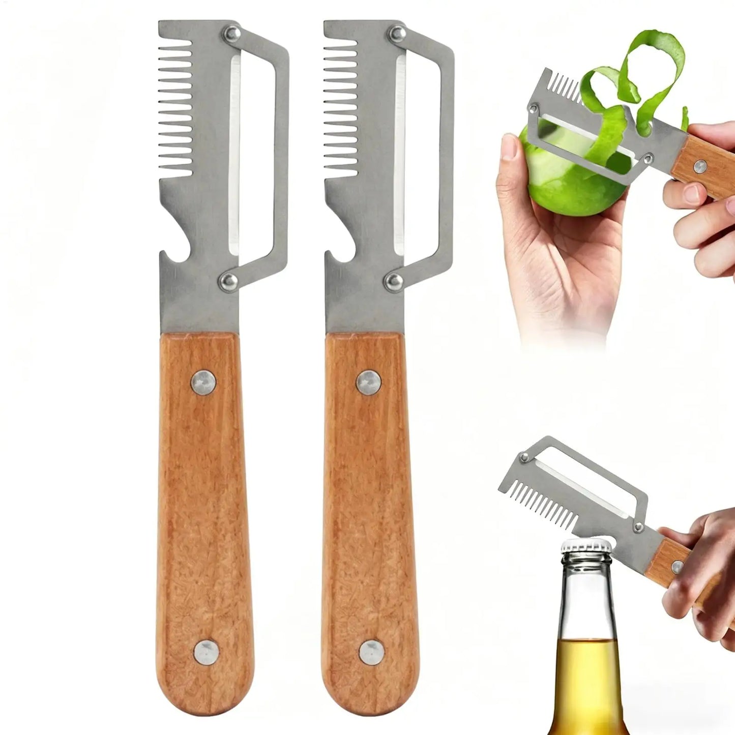 2-Piece Stainless Steel Vegetable Peeler Set – Fruits & Veg