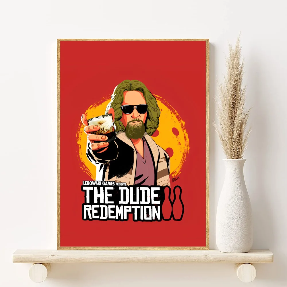 Movie HD The Big Lebowski Poster HD art sticky wall waterproof home living room bedroom bar aesthetic decoration Peaceful Pleasures Health and Wellness z5 40X50cmNoframe
