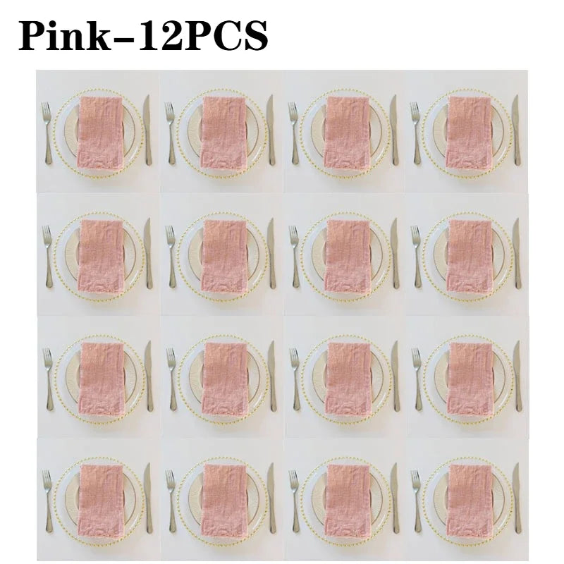 Cotton Fringed Napkins for Weddings, Dinners & Events | 32×32cm