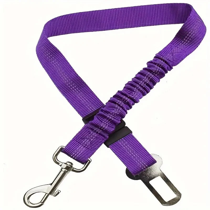 Reflective Dog Seat Belt – Adjustable Nylon Bungee Car Harness