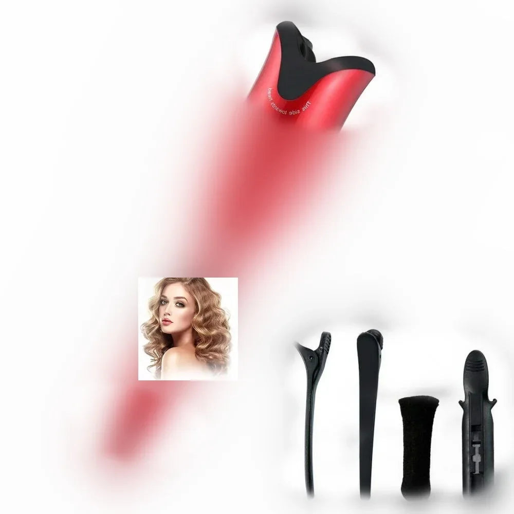 Professional Curling Iron Ceramic Triple Barrel Electric Irons Curlers Hair Styler Waver Styling Hair Curler Triple Barrels Tool Peaceful Pleasures Health and Wellness red with box China Mainland AU