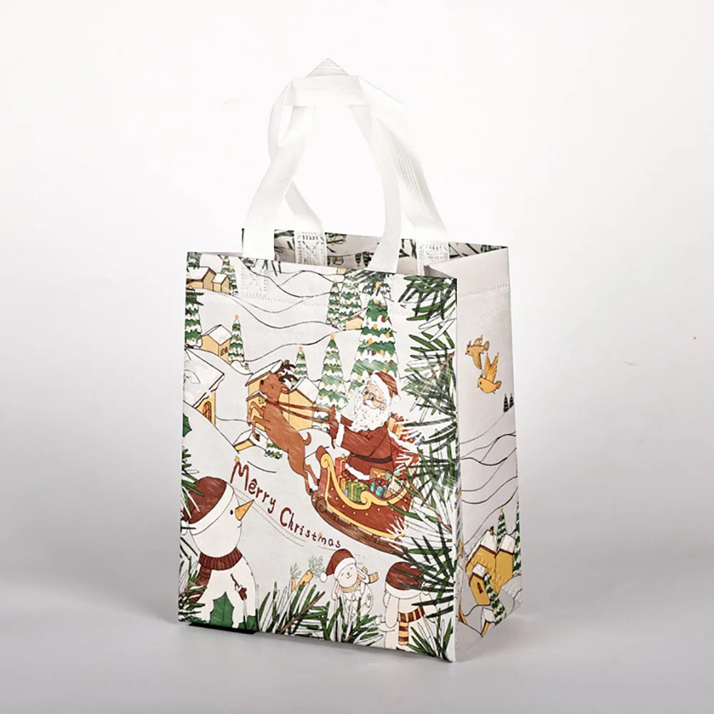 Christmas Non-Woven Gift Bags | Santa & Snowman Tote