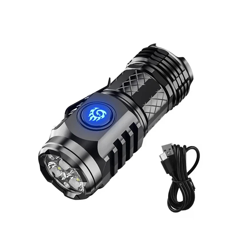 KDULIT 9-LED Mini Rechargeable Flashlight 1500LM Pocket Torch