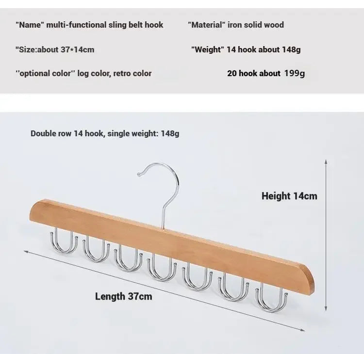 Wooden Belt Rack Women Storage Hangers for Clothes Case Home Wardrobe Accessories Supplly Scarf Organizer Men Tie Belt Hangers Peaceful Pleasures Health and Wellness