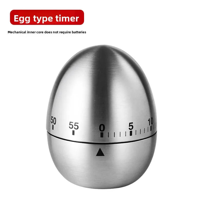 Creative Egg Shaped Mechanical Timer 60 Minute Loud Alarm Kitchen Tool Perfect for Baking Cooking and Student Study Reminder Peaceful Pleasures Health and Wellness
