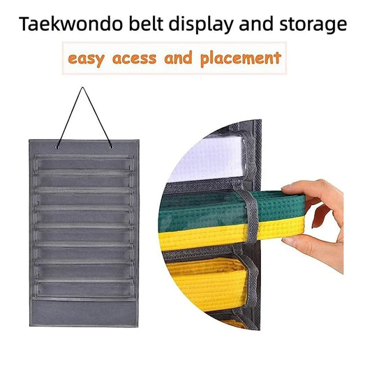 Martial Arts Belts Organizer Karate Belt Display Holder Durable Rack Wall Hanging Taekwondo Belt Storage for Muay Thai Mma Judo Peaceful Pleasures Health and Wellness