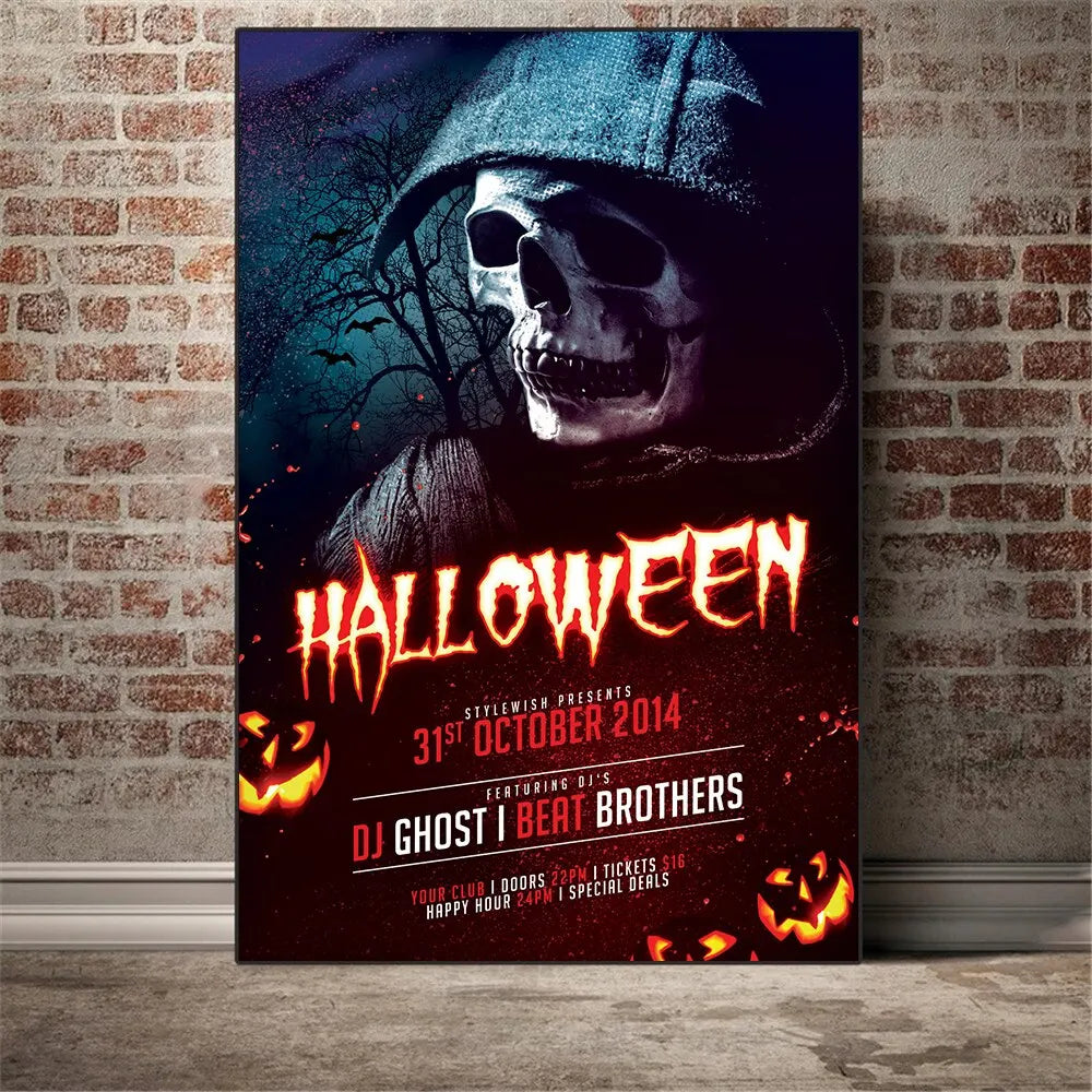Michael Myers Canvas Wall Art | Halloween Horror Poster Print Canvas Wall Art Peaceful Pleasures Health and Wellness