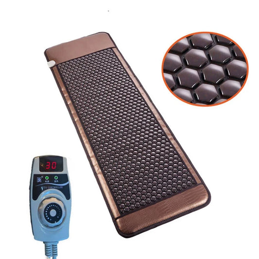 Jade & Tourmaline Thermal Massage Mat | Far-Infrared Heating Pad Thermal Massage Mat Peaceful Pleasures Health and Wellness 220v EU Plug