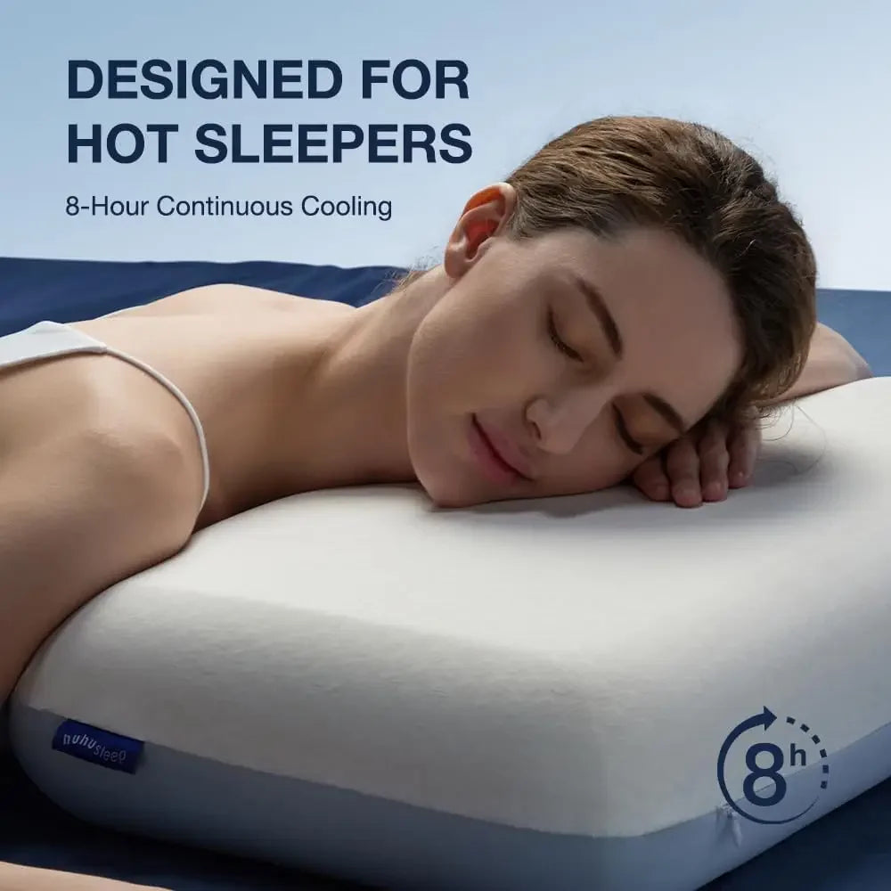 5-Inch Cooling Memory Foam Pillow for Side and Back Sleepers, Breathable with Cool Case, 16x24x5 Inches Peaceful Pleasures Health and Wellness