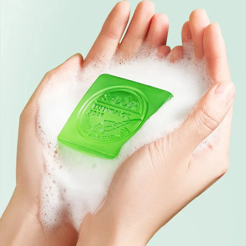 Aloe Vera Smooth Cleansing Natural Soap Cleansing Smooth Handmade Essential Oil Soap100g Peaceful Pleasures Health and Wellness