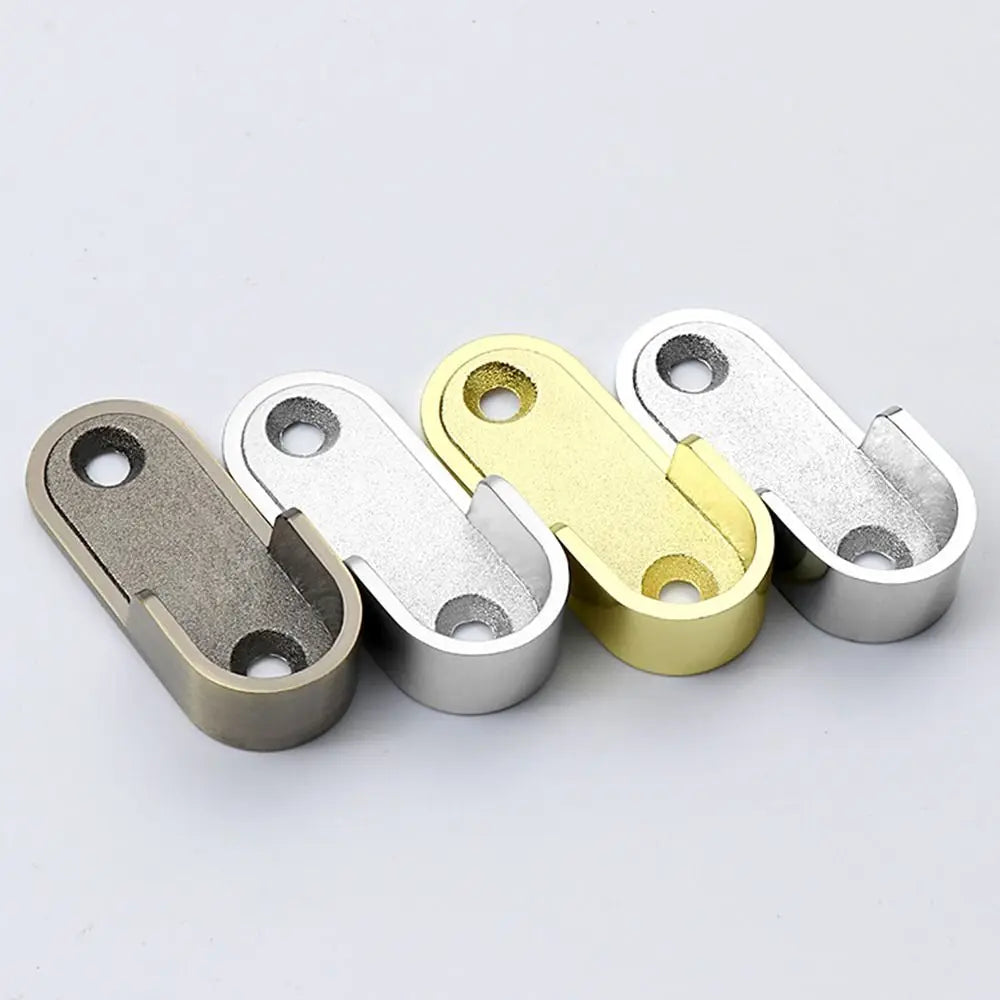 Zinc Alloy U-Shape Closet Rod Holders | Pole Sockets Set of 2