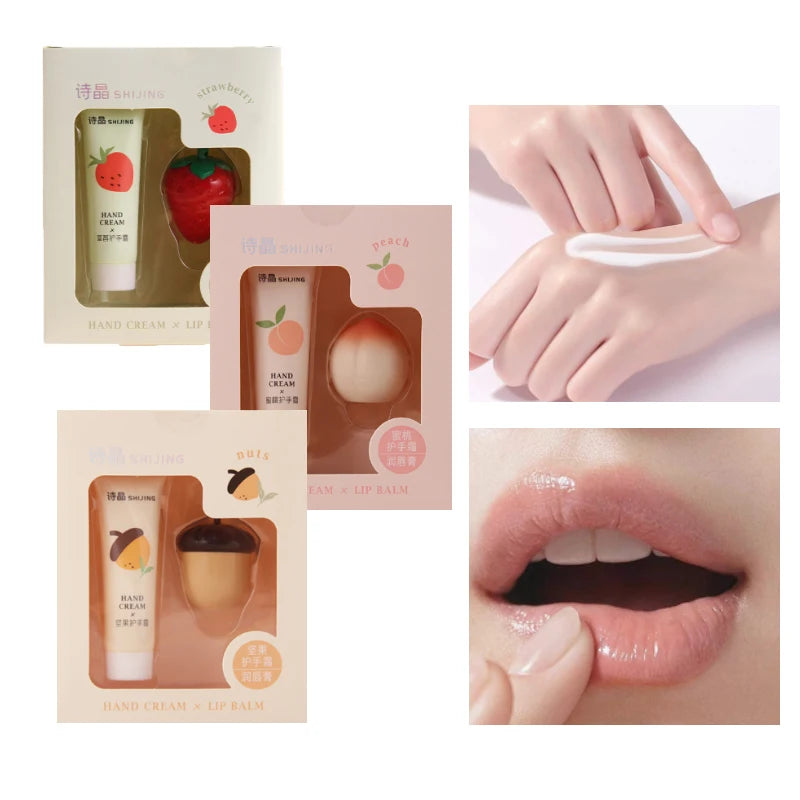 Hand Cream & Lip Balm Set – Moisturizing Combo for Dry Skin