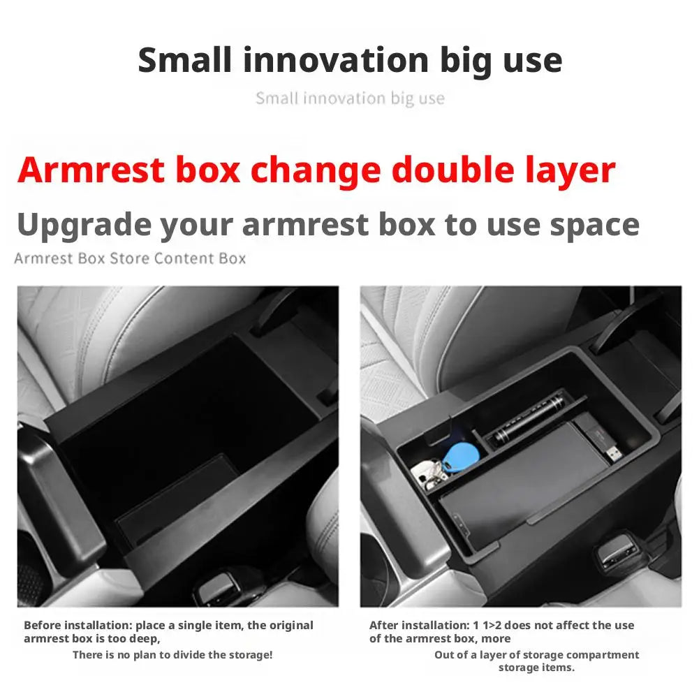 For BYD ATTO 2 Yuan UP EV 2024 2025 Armrest Box Storage Tray Plate Console Holder Container Stowing Organizer Accessories Peaceful Pleasures Health and Wellness