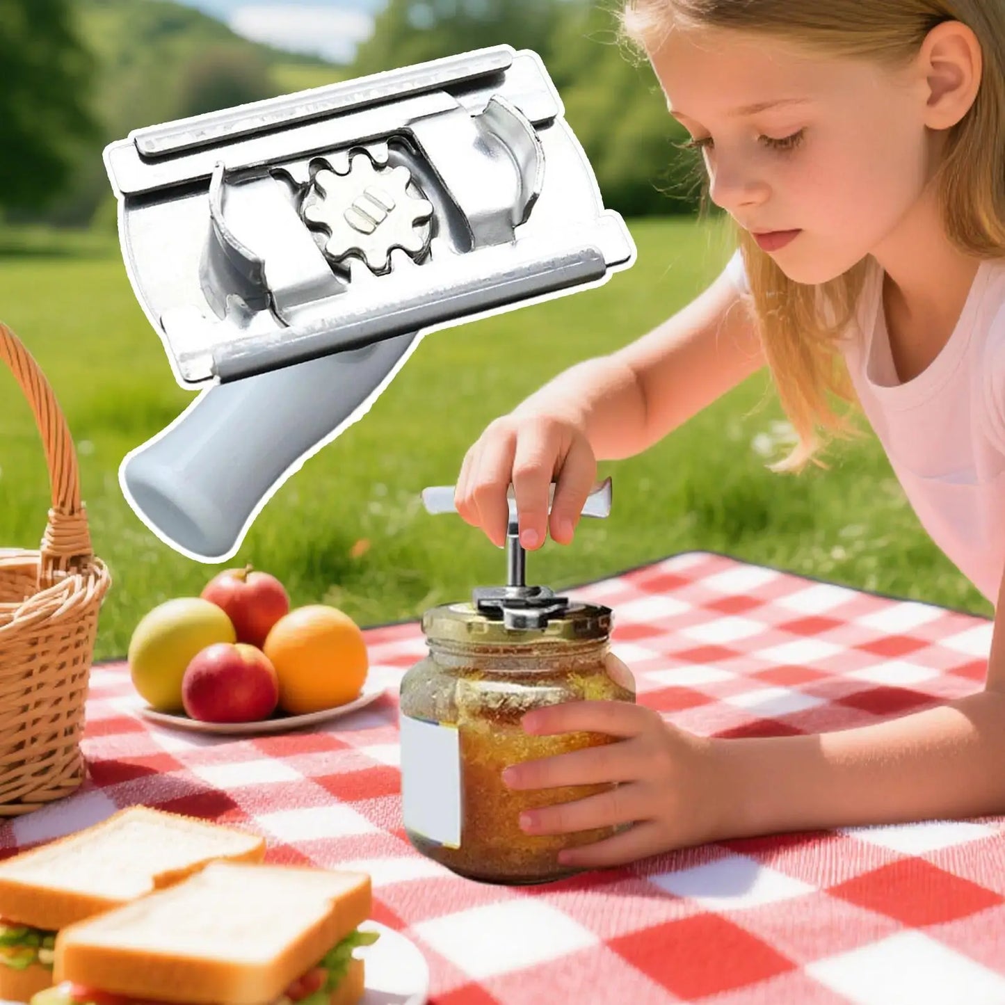 Stainless Steel Jar & Lid Opener – Manual Kitchen Grip Tool