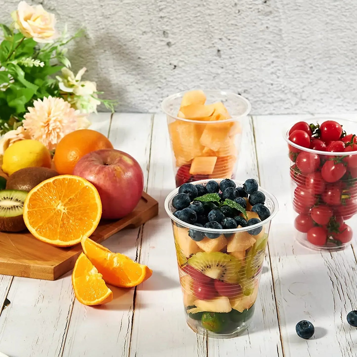 Clear Disposable Plastic Cups 25/50 Pack – Party & Picnic