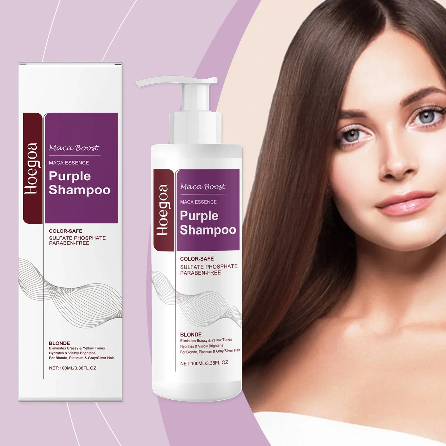 HOEGOA Purple Shampoo & Hair Mask – Tone, Repair & Nourish