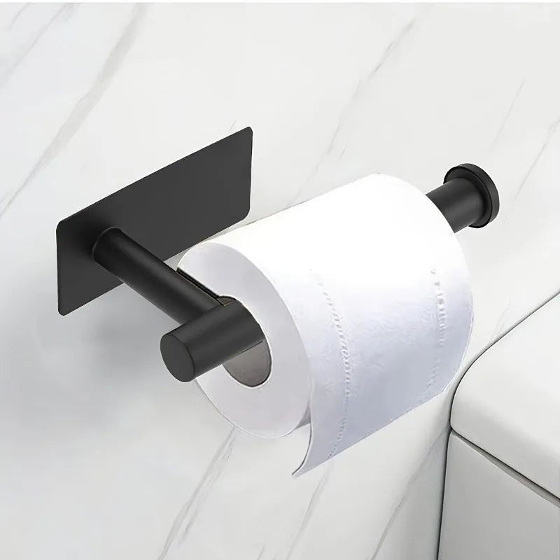 Heavy Duty Stainless Steel Toilet Paper Holder | No-Drill Mount