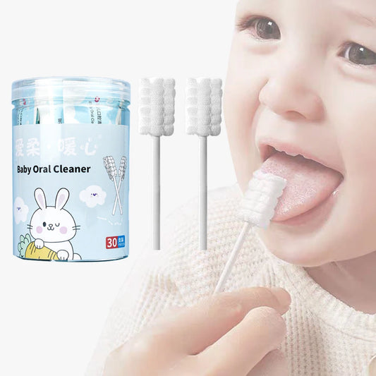 30-Pack Disposable Baby Mouth Cleaning Sticks | Infant Oral Care Baby Oral Care Peaceful Pleasures Health and Wellness