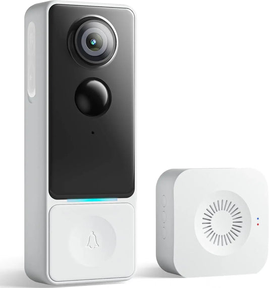 Wireless Video Doorbell Camera with Chime, Human Motion Detection, Battery Powered, Alexa & Google Assistant Compatible Peaceful Pleasures Health and Wellness United States