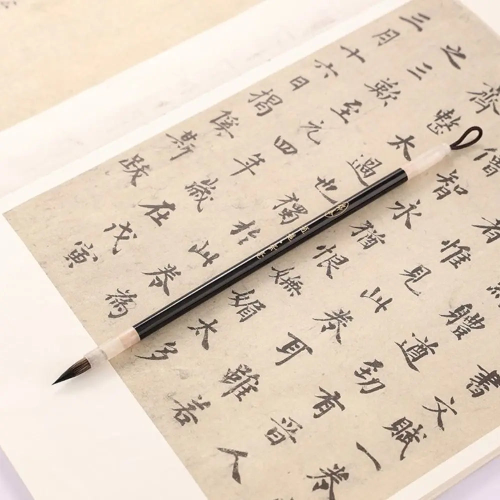 Traditional Chinese Calligraphy Brush Oil Watercolor Oil Painting Scriptures Writing Brush Wood Wolf Hair Art Paint Brush Peaceful Pleasures Health and Wellness