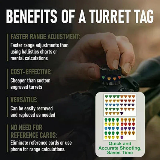 Rifle Scope Turret Stickers – Long Range Shooting Labels 6/10 Sheets Scope Turret Labels Oasis Select