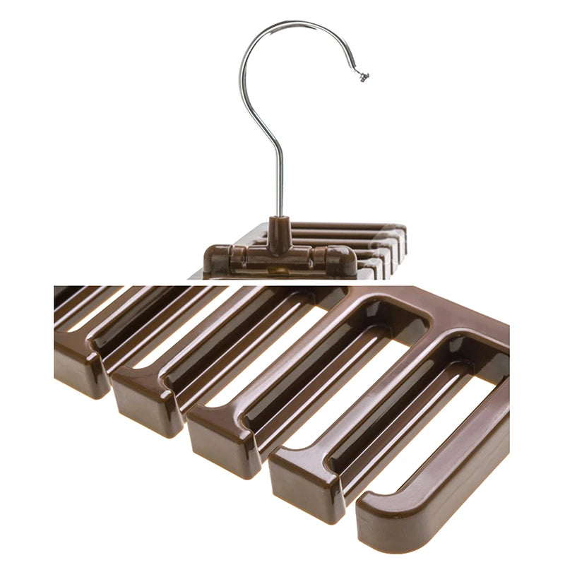 Multi-functional Tie Belt Hanger Wardrobe Closet Belts Scarf Hanging Organizer Rotating 10 Card Slots Storage Holder Rack Hook Peaceful Pleasures Health and Wellness